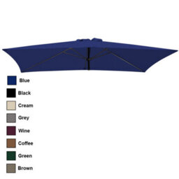 Rinse Bathrooms Blue Replacement Parasol Canopy Replacement Parasol Cover Fabric For Garden Umbrella 2X3M 6 Arm - thumbnail 2
