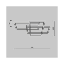 Luminosa Lighting Luminosa Rida Modern Integrated Led Semi Flush Ceiling Light Gold 4300Lm White Shade - thumbnail 2