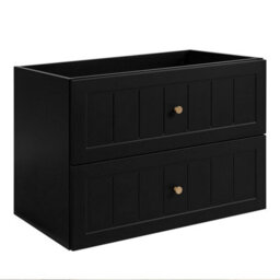 Heze Furniture Gusto Scandi Style Bathroom Wall Cabinets Vanity Unit With Worktop Set 35Cm & 80Cm  - Black & Oak - thumbnail 2