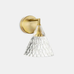Luminosa Lighting Luminosa Veneto Led Glass Dome Shade Gold Ip20 6.7W 2700K