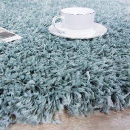 Loomed Soft Value Duck Egg Blue Shaggy Area Rug 180X270Cm - thumbnail 2
