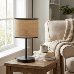 Emibig Lighting Emibig Eco Table Lamp 1 X E27 Black / Rattan - thumbnail 2