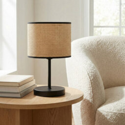 Emibig Lighting Emibig Eco Table Lamp 1 X E27 Black / Rattan - thumbnail 3