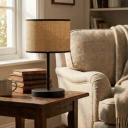 Emibig Lighting Emibig Eco Table Lamp 1 X E27 Black / Rattan - thumbnail 4