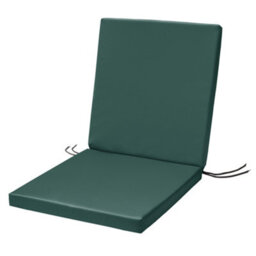 SOFTILLO Low Back Garden Chair Cushion Outdoor Patio Seat Pad Water-Resistant Recliner Relaxer 100X45X4Cm Dark Green