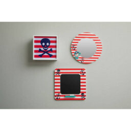 Orsina Bright Pirate Mirror, Cheerful Child Bedroom Mirror, Versatile Colourful Round Pirate Mirror For Washroom - thumbnail 2
