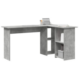 Berkfield Concrete Grey Computer Desk Concrete Grey Particle Board - thumbnail 3