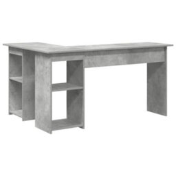 Berkfield Concrete Grey Computer Desk Concrete Grey Particle Board - thumbnail 6