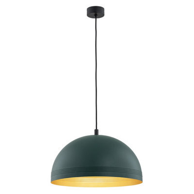 Luminosa Lighting Luminosa Bonita Dome Pendant Ceiling Light Green, Gold Inside - image 1