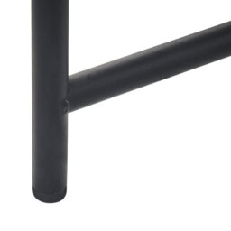 Beliani Retro Console Table 100 X 35 Cm Dark Brown With Sliding Doors And Steel Legs - thumbnail 6