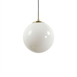 First Choice Lighting Grosvenor  - Satin Brass Pendant Light With Glass Globe - thumbnail 4
