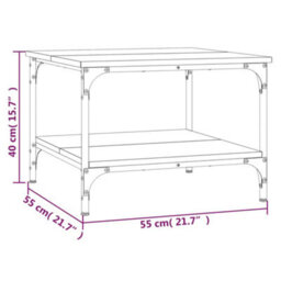Berkfield Coffee Table Sonoma Oak 55X55X40 Cm Engineered Wood - thumbnail 9