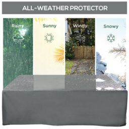 Outsunny 205X192Cm Outdoor Garden Furniture Protective Cover Water Uv Resistant - thumbnail 4