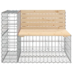Berkfield Garden Bench Gabion Design 92X71X65.5 Cm Solid Wood Pine - thumbnail 3