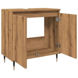 Berkfield Bathroom Cabinet Artisan Oak 58X33X60 Cm Engineered Wood - thumbnail 7