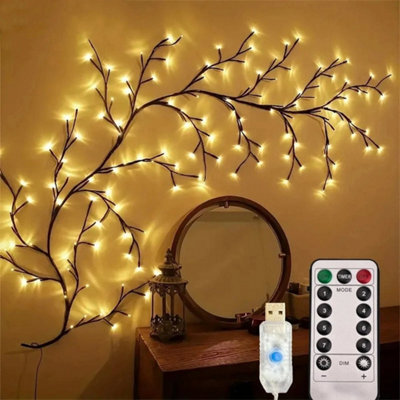 1.6M 72 Led Wall Tree Enchanted Willow Vine Lights Bendable Branch Usb Fairy Lighting - image 1