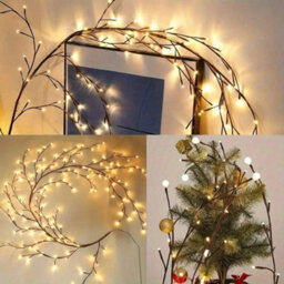 1.6M 72 Led Wall Tree Enchanted Willow Vine Lights Bendable Branch Usb Fairy Lighting - thumbnail 4