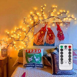 1.6M 72 Led Wall Tree Enchanted Willow Vine Lights Bendable Branch Usb Fairy Lighting - thumbnail 3