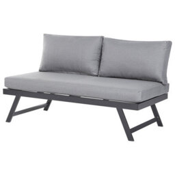 Beliani Garden Corner Sofa With Table 5 Seater Coccorino Metal Grey - thumbnail 8