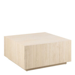 Wyld Haus Munkebo Light Travertine Marble Square Coffee Table 900 X 900 X 420mm - thumbnail 2