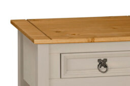 Mews Corona Console Table Grey 1 Drawer Mexican Solid Pine Hall End - thumbnail 5
