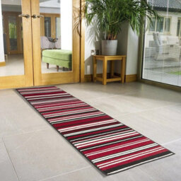 Bravich Red Lines Hard Wearing Runner Mat - Texas - 60X360Cm (2'x12') - thumbnail 2