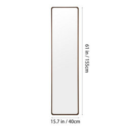 Living And Home Walnut-Colored Square Full-Length Mirror, 40Cm W X 155Cm H - thumbnail 8