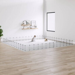 Walplus 52-Panel Pet Cage With Door Black 35X35 Cm Steel - thumbnail 1