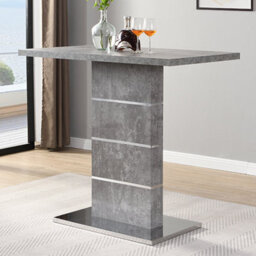 Furniture in Fashion Parini Wooden Bar Table Rectangular In Concrete Effect