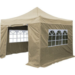 Loops Durable 2X2M Beige Pop-Up Gazebo With Side Walls For Outdoor Events - thumbnail 1