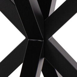 Wyld Haus Perth 119Cm Round Rusty Brown Ceramic Dining Table With Industrial Black Metal Legs - thumbnail 5