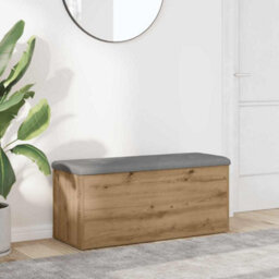Walplus Storage Bench Artisan Oak 102X42X45 Cm Engineered Wood - thumbnail 1