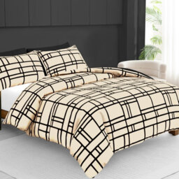 Pamposh 4 Pcs Super King Size Duvet Cover Sets With Matching Black Superking Size Fitted Sheets Premium Microfibre Reversible - thumbnail 3