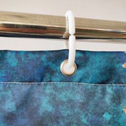 Neel Blue Shower Curtain Fabric Bathroom Curtain With 12 Curtain Hook Water-Resistant Bath Curtain 180 X 180Cm - thumbnail 5