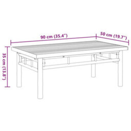 Berkfield Coffee Table 90X50X35 Cm Bamboo - thumbnail 8