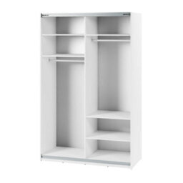 Arte Maxi 03 Sliding Door Wardrobe In White - 1700mm X 2350mm X 710mm - Sleek Storage Solution With Mirrored Door - thumbnail 2