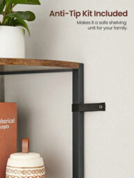 LEDREM 5-Tier Corner Shelf, Storage Shelving, Versatile For Plants Books, For Living Room Bedroom Office, Industrial - thumbnail 8