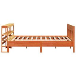 Berkfield Bed Frame Without Mattress Wax Brown 180X200 Cm Super King Solid Wood Pine - thumbnail 5