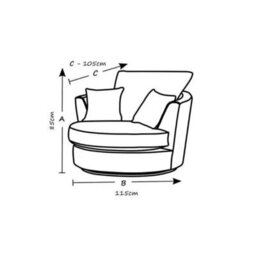 SquareBoxx Lennox Swivel Chair Cofee Jumbo Cord - thumbnail 5