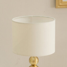 Valuelights Marissa Pair - Gold Stacked Ball Bedside Light Table Lamp With Drum Shade - Led Bulbs Included - thumbnail 2