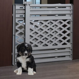 Grey Expandable Pet Door Gate 65-106Cm, Pressure Mounted No Tools - thumbnail 6