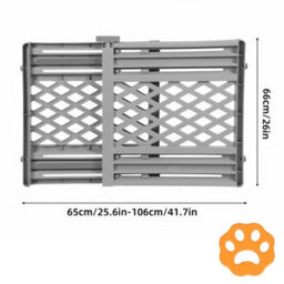 Grey Expandable Pet Door Gate 65-106Cm, Pressure Mounted No Tools - thumbnail 2