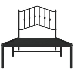 Berkfield Metal Bed Frame Without Mattress With Headboard Black 80X200Cm - thumbnail 5