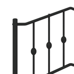 Berkfield Metal Bed Frame Without Mattress With Headboard Black 80X200Cm - thumbnail 8