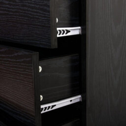 Home Treats Black Chest Of 4 Drawers Anti Bowing  Support 75 X 72 X 36 Cm - thumbnail 5