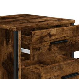 Berkfield Bedside Cabinet Smoked Oak 40X41X40 Cm Engineered Wood - thumbnail 9