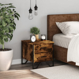 Berkfield Bedside Cabinet Smoked Oak 40X41X40 Cm Engineered Wood - thumbnail 3