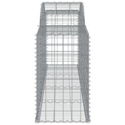 Berkfield Arched Gabion Baskets 4 Pcs 300X50X80/100 Cm Galvanised Iron - thumbnail 5