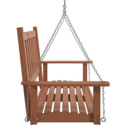 Walplus Garden Swing Bench With Metal Chains Brown Solid Wood Fir - thumbnail 5