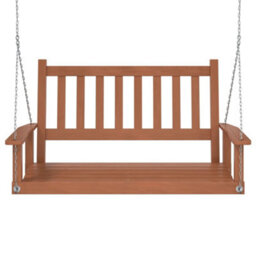 Walplus Garden Swing Bench With Metal Chains Brown Solid Wood Fir - thumbnail 4